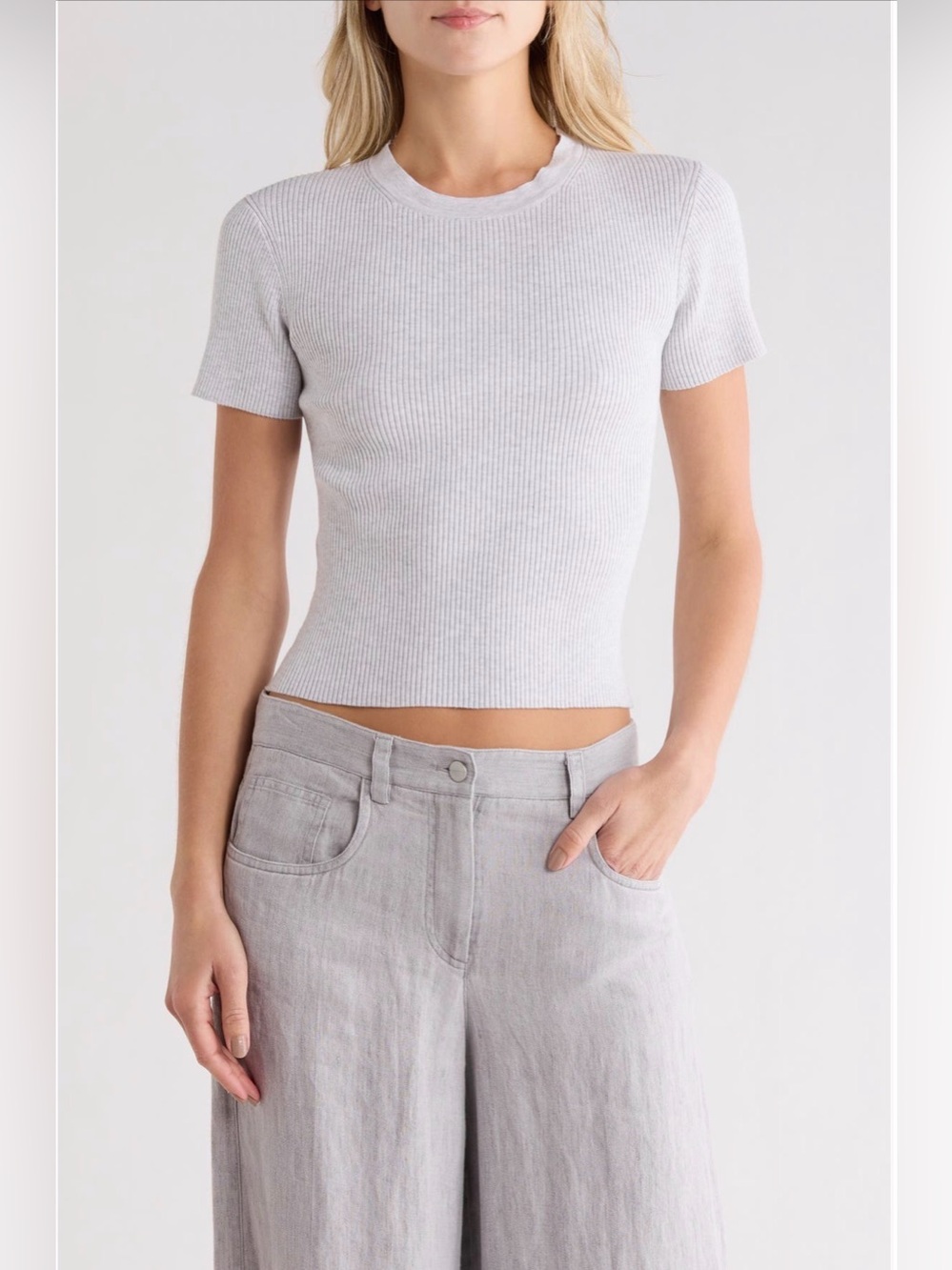 Twp Tease Rib Knit Short Sleeved Top Size Xl $350